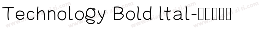 Technology Bold ltal字体转换